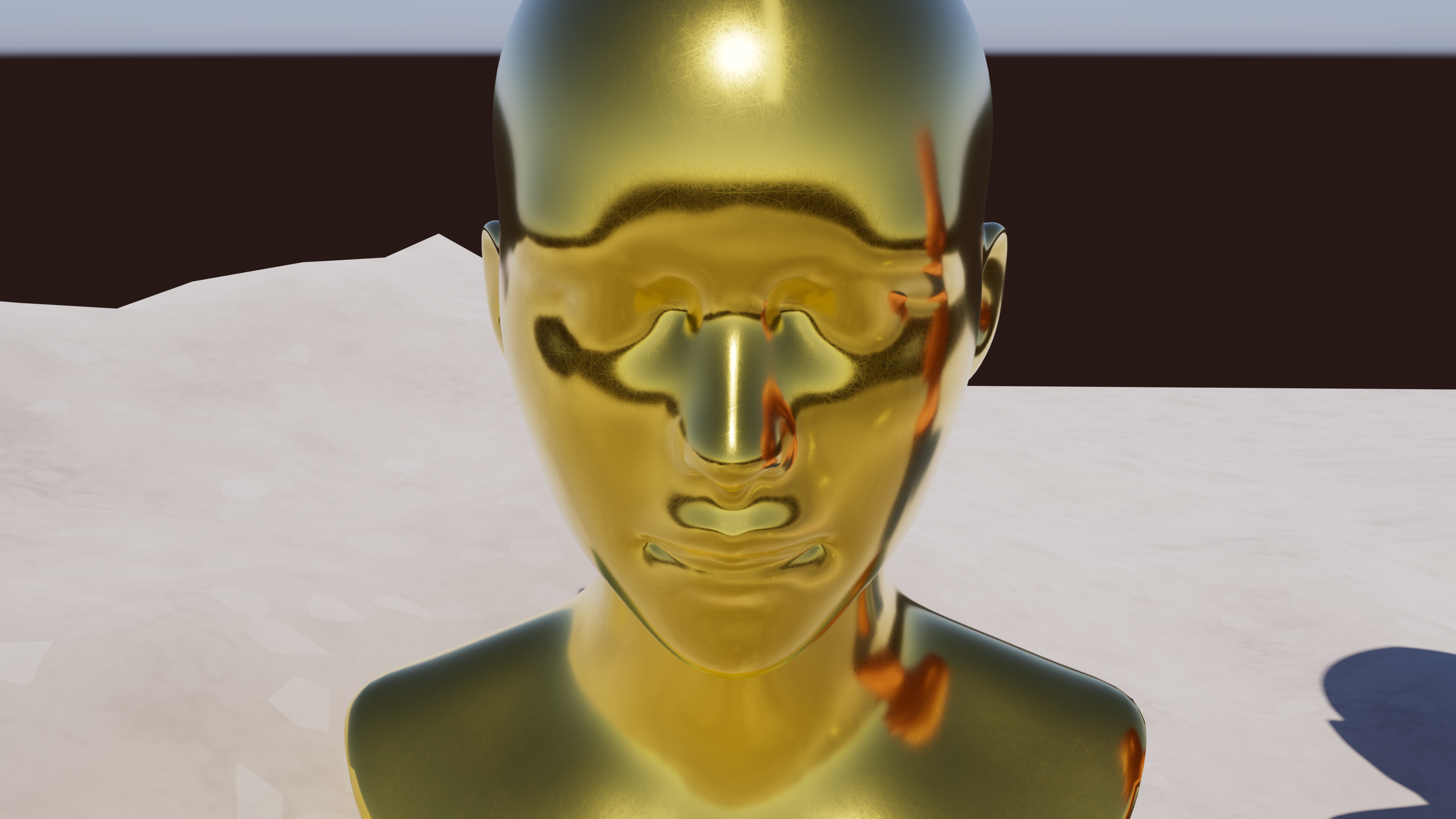 Golden face
