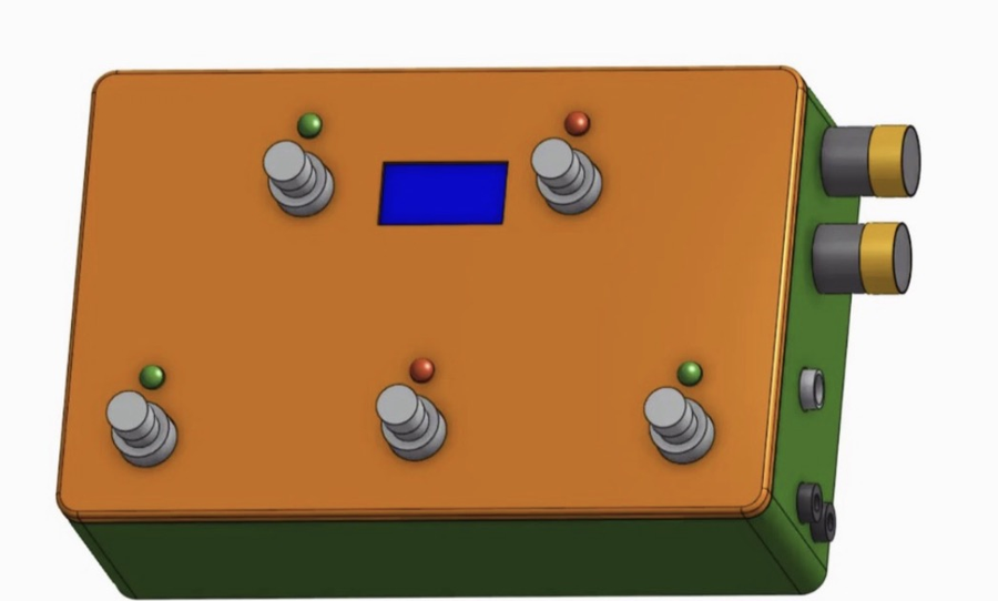 Multi-effects looper pedal CAD design and custom PCB